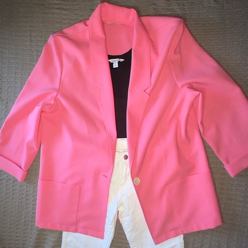 Vintage Cricket Lane apricot colored blazer one button blazer light blazer - Picture 1 of 11